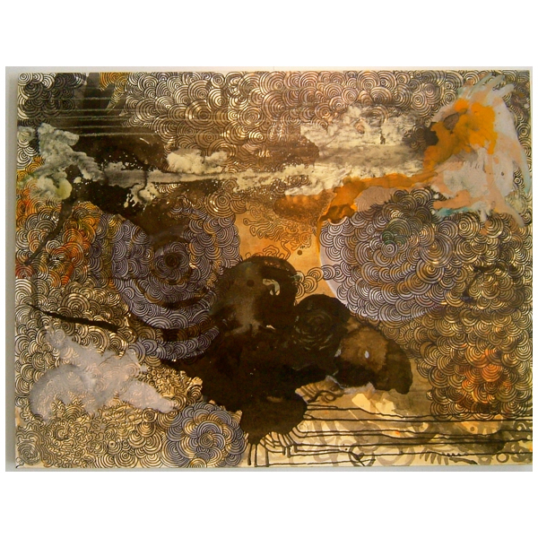 Acrylic, ink on canvas-2006