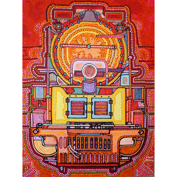 Lovetrain-acrylic on canvas-156x200 cm