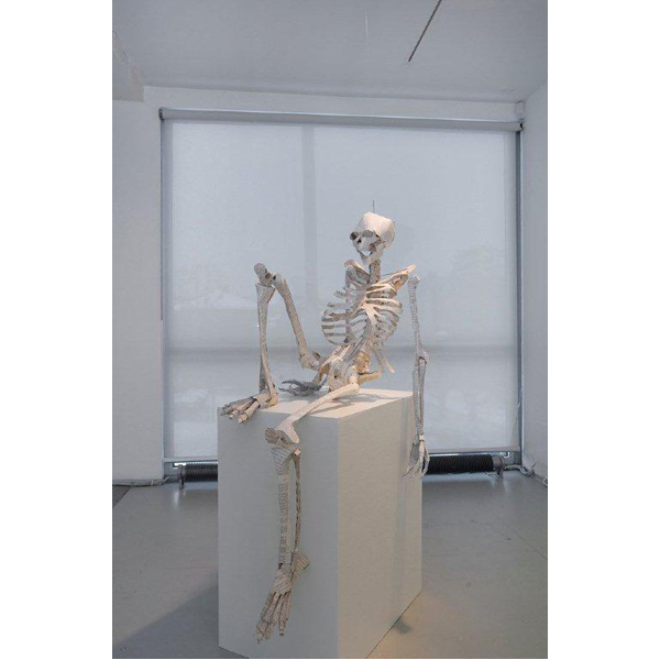 Oh my God! Paper skelleton folded of The Bible, The Coran and Tanakh. 1/1 Human size (190 cm long)