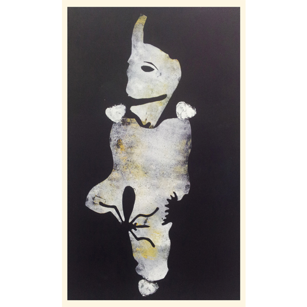 OneInsect and a Moose- Woodcut- Monoprint 2015