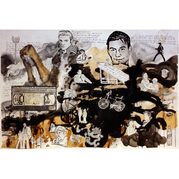 Starfruit- ink/charcoal on paper- 150x110 cm- 2009