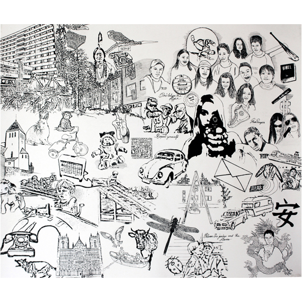 Crossroads- 140x110 cm. Ink on paper. 2009/2010