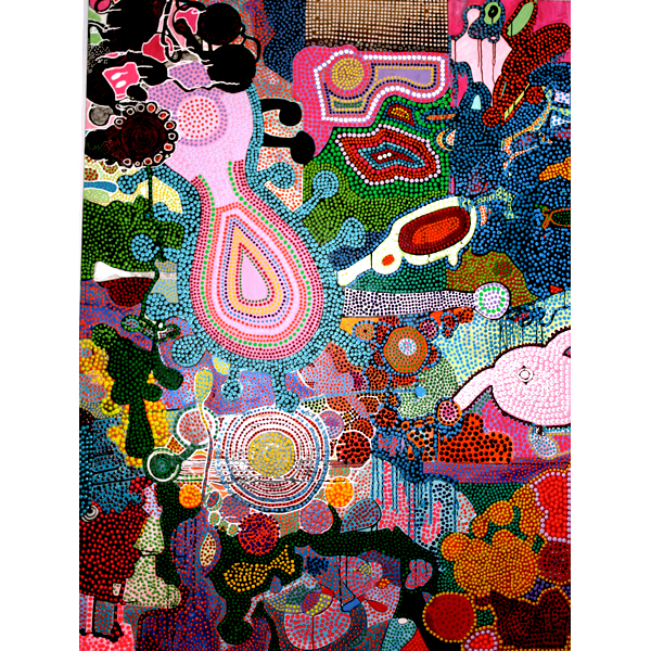 Hellomothership- Acrylic on canvas-2008/2009 205x150 cm
