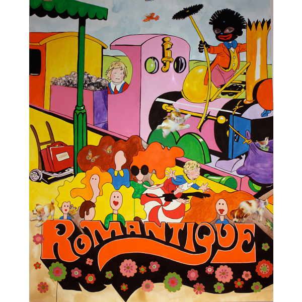 Romantique-Archival ink, pen and collage on paper-150x200 cm-2009/2010