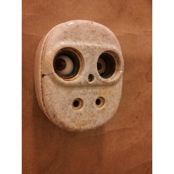 Long Island Lightman- Found objects, handmade glasseye- 2012