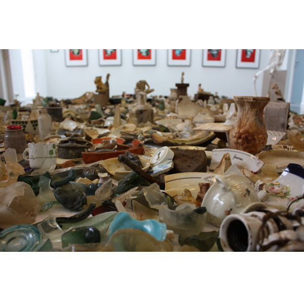 TheRestInPiece- Installation from Fylkesgalleriet Nord Trøndelag 2012- Porcelaine,glass, metal from an old garbage landfill in the Oslo Fjord