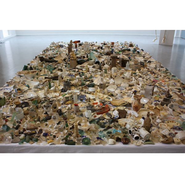 TheRestInPiece- Installation from Fylkesgalleriet Nord Trøndelag 2012- Porcelaine,glass, metal from an old garbage landfill in the Oslo Fjord