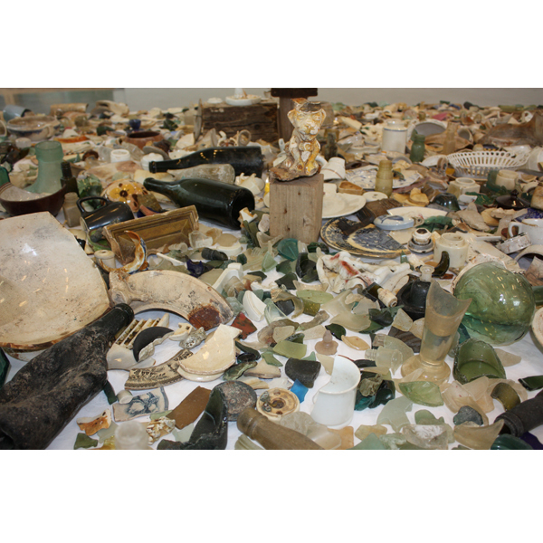 TheRestInPiece- Installation from Fylkesgalleriet Nord Trøndelag 2012- Porcelaine,glass, metal from an old garbage landfill in the Oslo Fjord